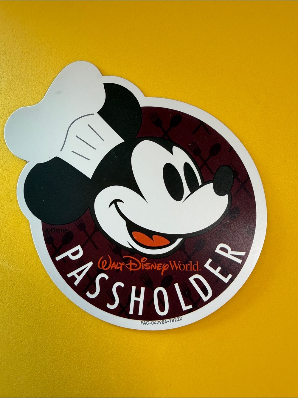 [RARE] Walt Disney World Passholder Magnet - Chef Mickey - Food & Wine 2018